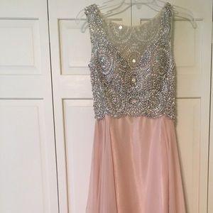 Blush Embellished Prom/Formal Dress